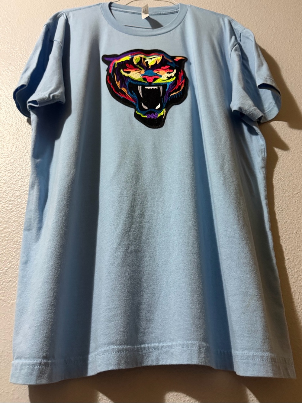 American Apparel Light Blue BEAST T-Shirt Size XL